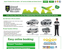 Tablet Screenshot of airporttransfersrio.com